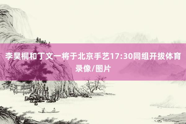 李昊桐和丁文一将于北京手艺17:30同组开拔体育录像/图片