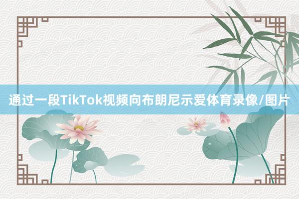 通过一段TikTok视频向布朗尼示爱体育录像/图片