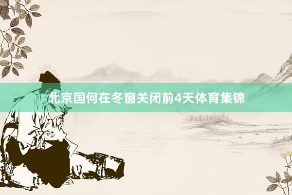 北京国何在冬窗关闭前4天体育集锦