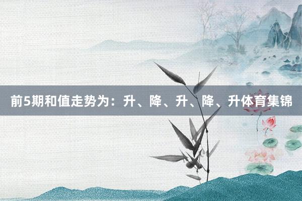 前5期和值走势为：升、降、升、降、升体育集锦
