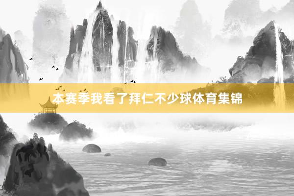 本赛季我看了拜仁不少球体育集锦