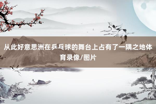 从此好意思洲在乒乓球的舞台上占有了一隅之地体育录像/图片