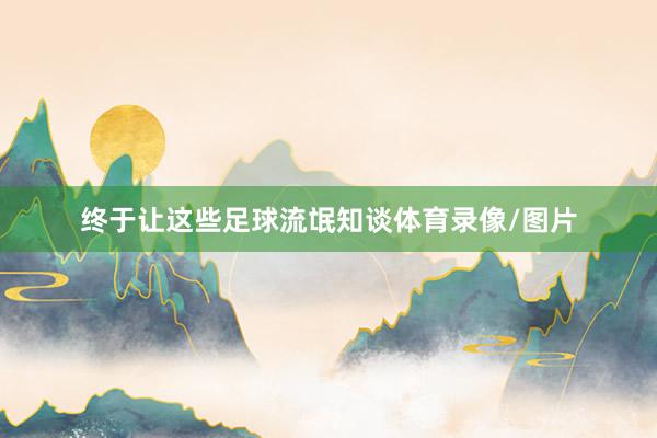 终于让这些足球流氓知谈体育录像/图片