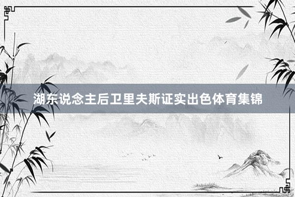 湖东说念主后卫里夫斯证实出色体育集锦