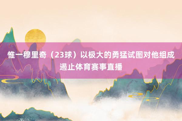 惟一穆里奇(23球)以极大的勇猛试图对他组成遏止体育赛事直播